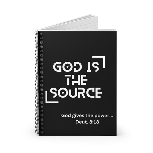 God Is The Source - Black— Christian Journal with Inspiration