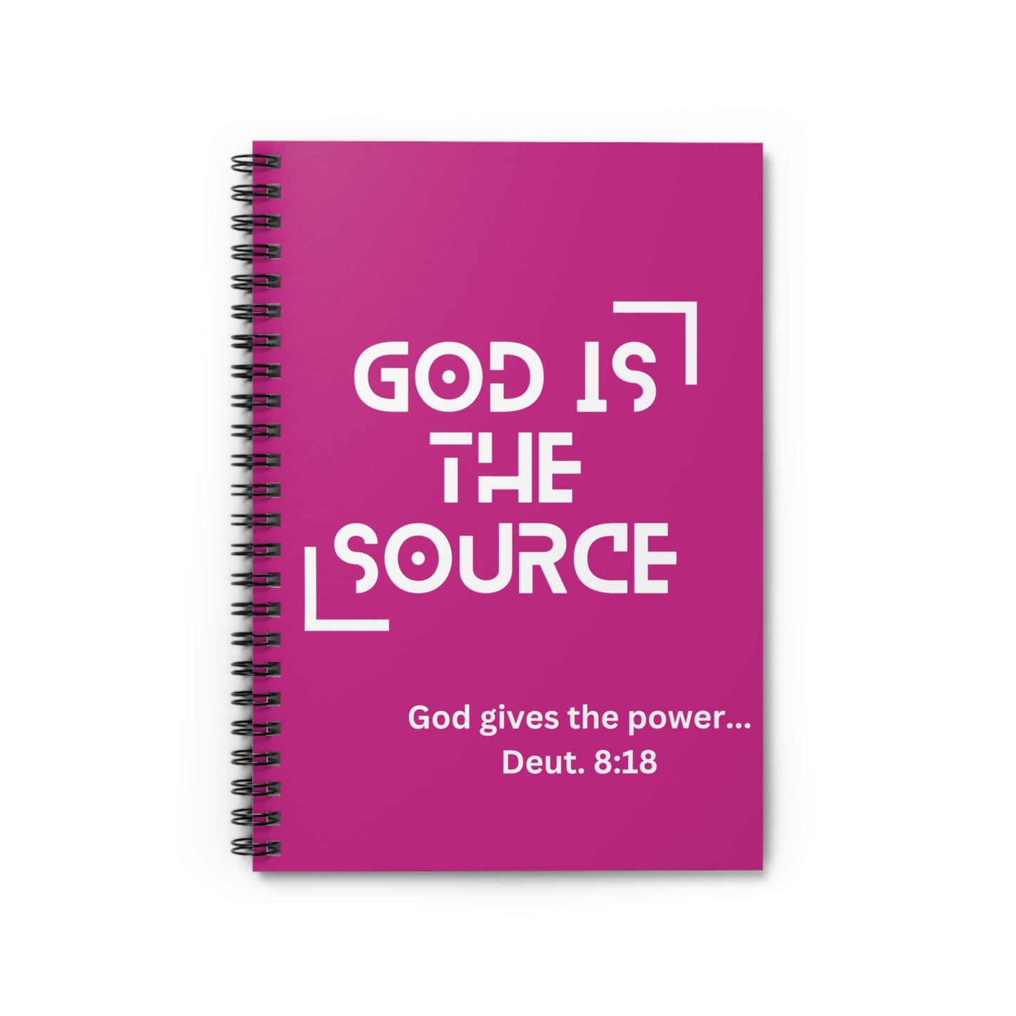 "God Is The Source" - Pink Christian Prayer Journal (Ruled)
