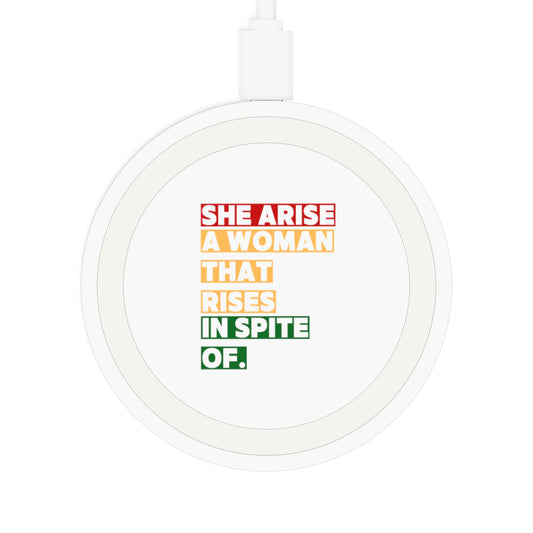 She Arise Inspirational Wireless Charging Pad -