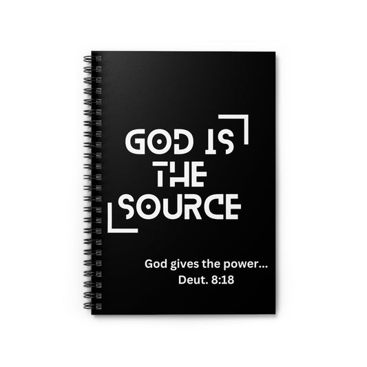 God Is The Source - Black— Christian Journal with Inspiration