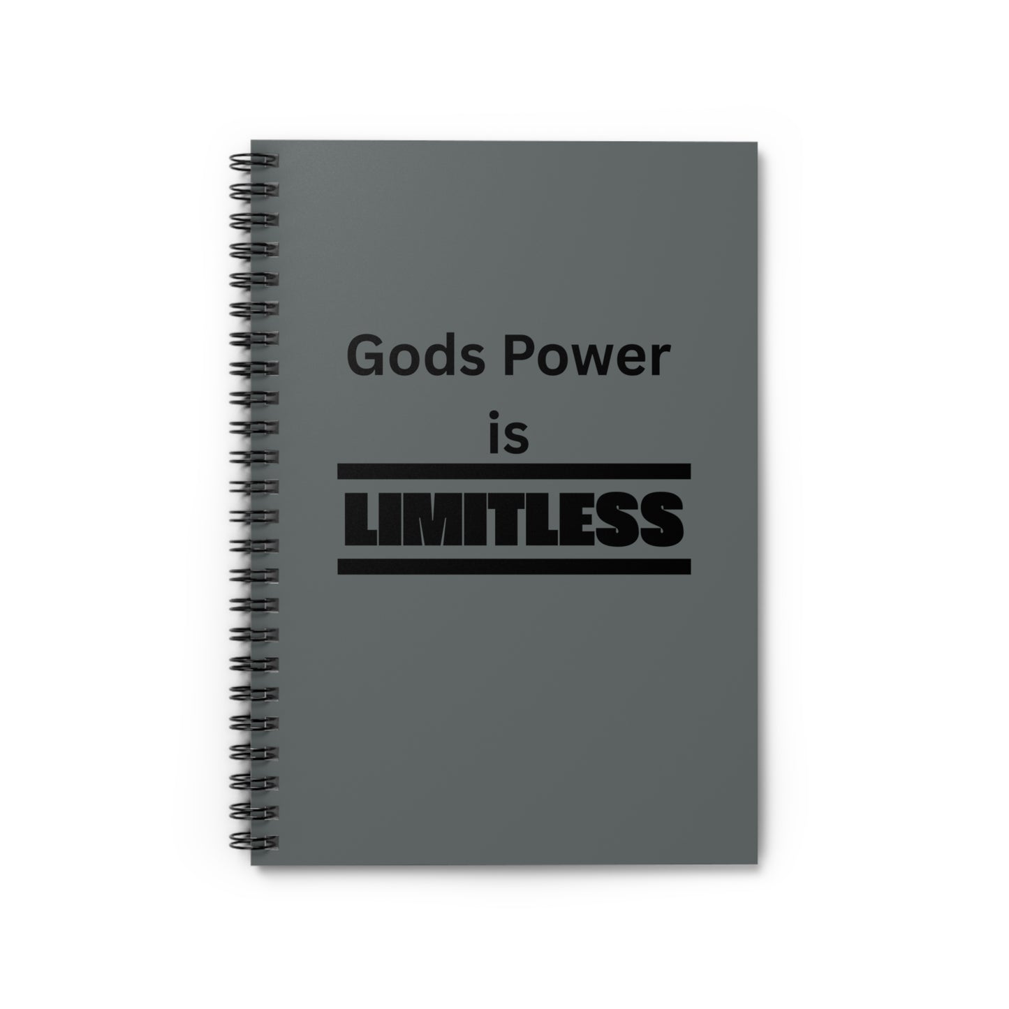 “Gods Power is LIMITLESS” Inspirational Ruled Journal