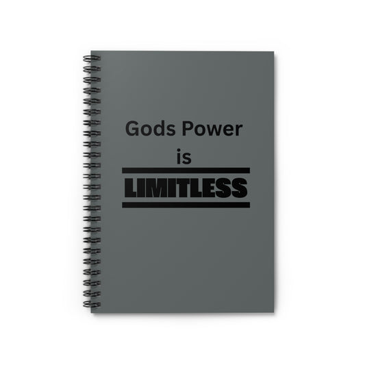 “Gods Power is LIMITLESS” Inspirational Ruled Journal