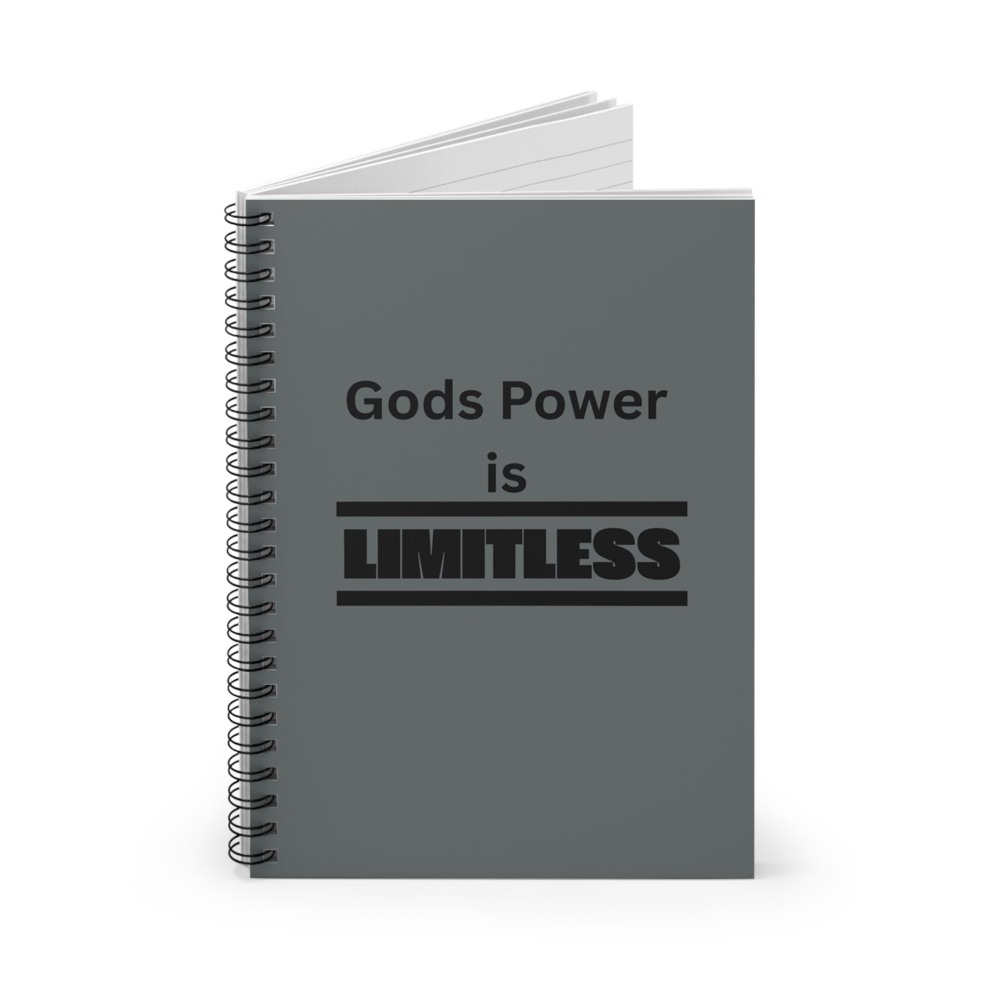 “Gods Power is LIMITLESS” Inspirational Ruled Journal