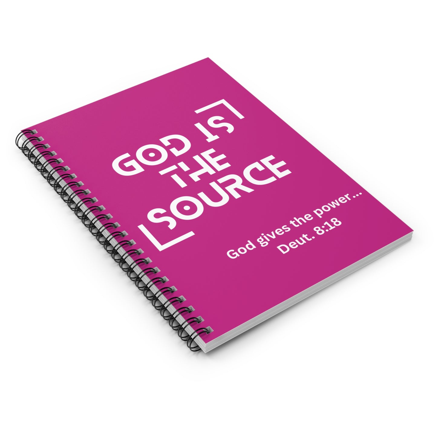 "God Is The Source" - Pink Christian Prayer Journal (Ruled)